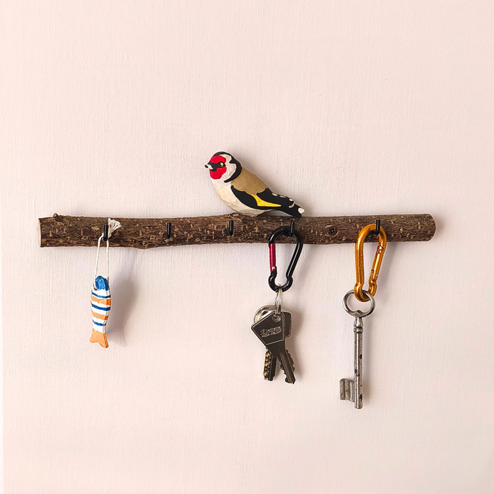 Oiseau Branche Chardonneret élégant porte clés