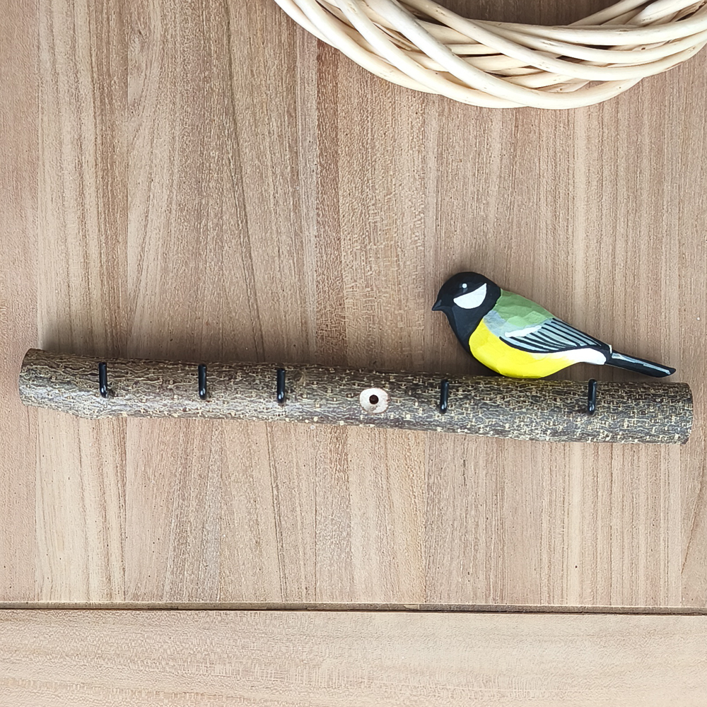 Oiseau Branche Mésange charbonnière 1 vue d'ensemble