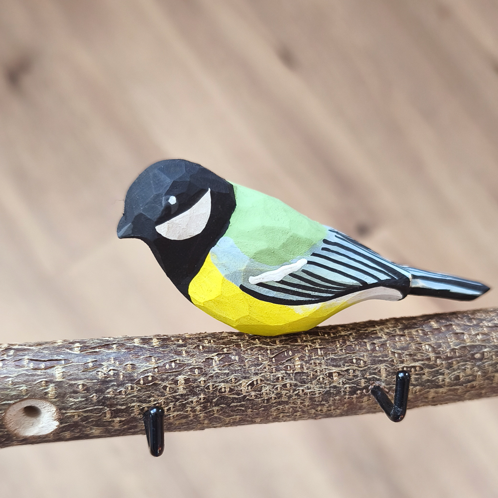 Oiseau Branche Mésange charbonnière 1