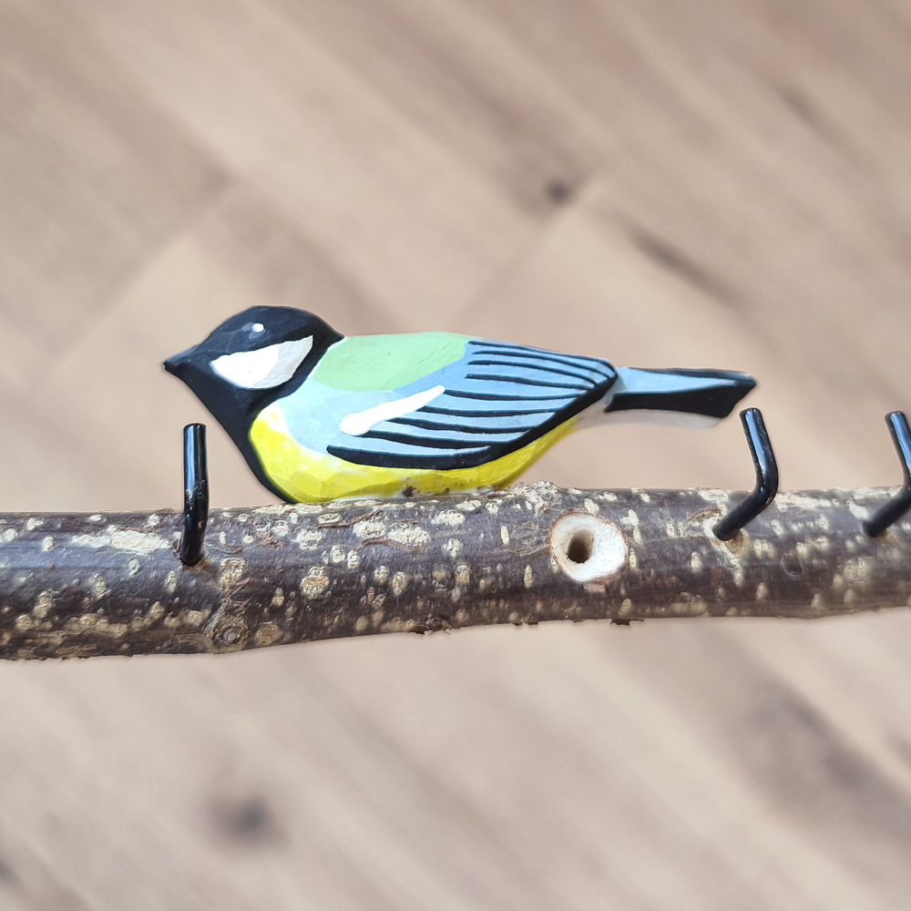 Oiseau Branche Mésange charbonnière 2