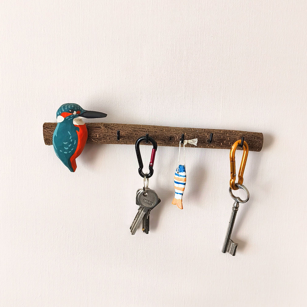 Oiseau Branche Martin pêcheur porte clés