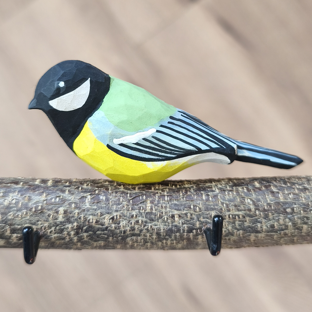 Oiseau Branche Mésange charbonnière 1